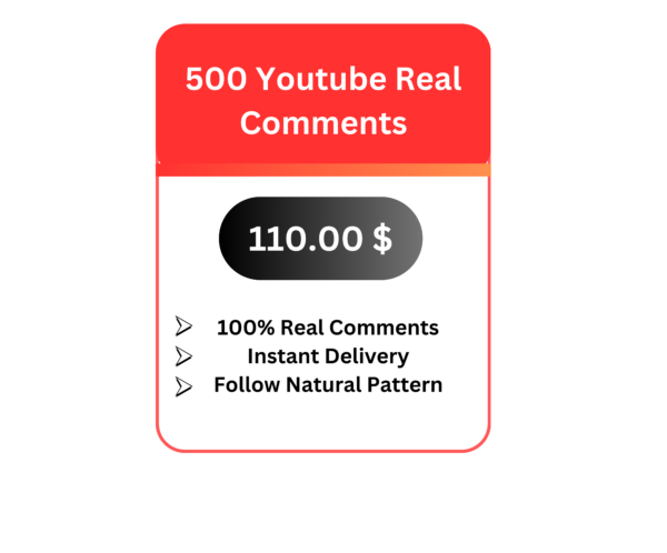 500 Youtube Real Comments