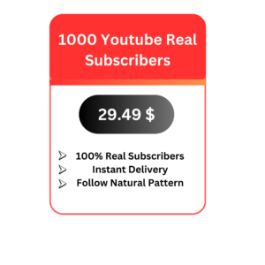 1000 Youtube Real Subscribers