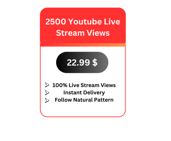 2500 Youtube Live Stream Views