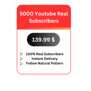 5000 Youtube Real Subscribers