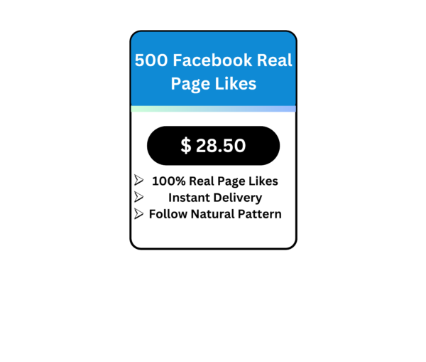 500 Facebook Real Page Likes