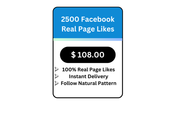 2500 Facebook Real Page Likes