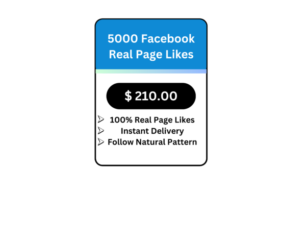 5000 Facebook Real Page Likes