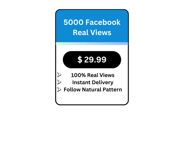 5000 Facebook Real Views