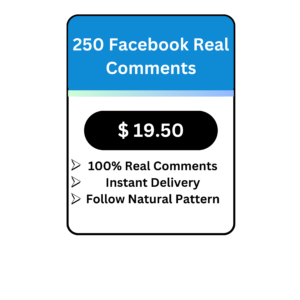 250 Facebook Real Comments