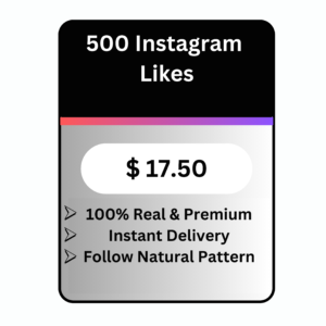 500 Premium Quality Instagram Likes