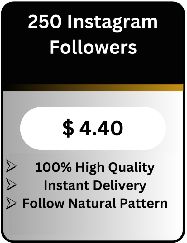 250 High Quality Instagram Followers