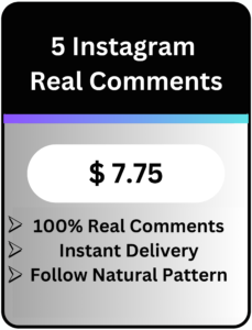 Buy Instagram REAL COMMENTS